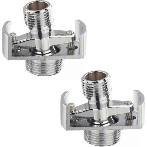 2x Réglage de l'angle du tuyau d'aspiration Pommeau de douche en cuivre Pied courbé coudé Vis excentrique Coin-C - pour installation sanitaire (1/5)
