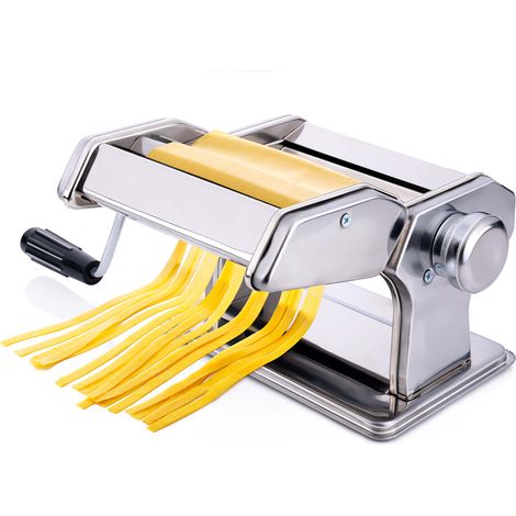 Macchina per la Pasta Fresca Manuale Acciaio Inossidabile con Morsetto da Tavolo