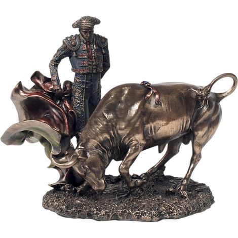 Signes Grimalt Figura Bronce Figuras  Torero Bronce Plateado 13x18x16cm 10078