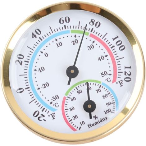 Thermomètre Hygromètre Analogique Compact pour Intérieur – Mesure Précise de la Température et de l’Humidité (1/4)