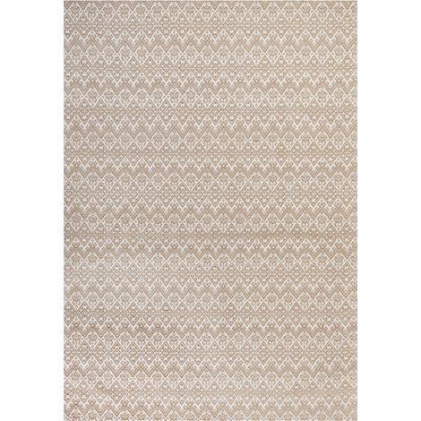 Tapis Beige en Jute 160 x 230 cm à Motif Géométrique Poil Ras pour Salon Atima (1/5)