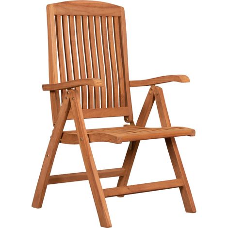 deVries ""WOODIE"" Hochlehner-Klappsessel aus Teakholz Gartenstuhl 62x54x110 cm