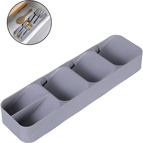 Boîte de rangement pour couverts compacte Plateau de tiroir pour couverts Meilleurs couteaux de cuisine Organisateur de rangement pour ustensiles (1/5)
