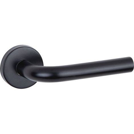 Manilla puerta acero inox 304 roseta redonda negro uso alto (1/5)