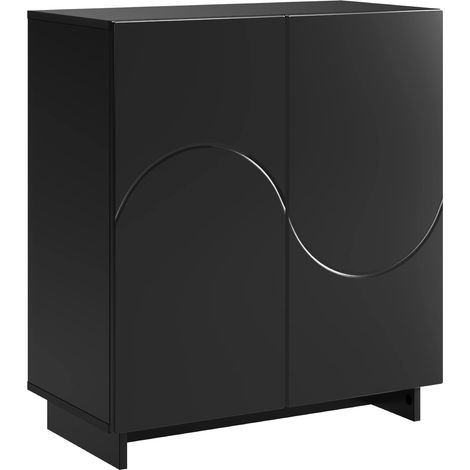 Aparador Negro 67 x 34,5 x 75 cm Madera de ingeniería vidaXL (1/5)