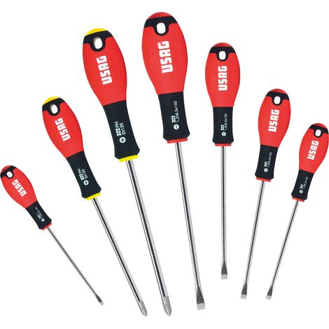 SERIE GIRAVITI CACCIAVITI 7 PZ PROFESSIONALI USAG 322 SH 7 03220254