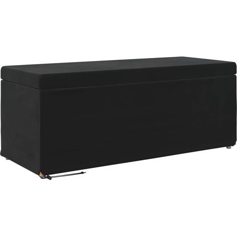 vidaXL Stool Black 101 x 41 x 40 cm Velvet and Engineered Wood (1/4)