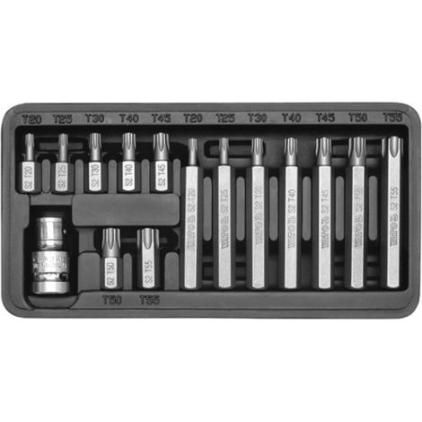 Inserti Torx Yato, 15 pezzi, modello 0411