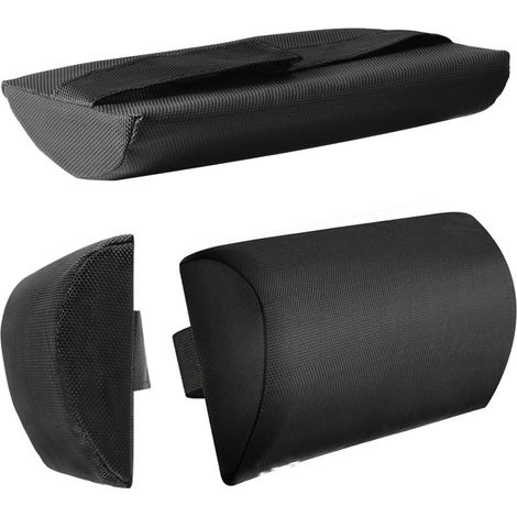 Appui-tête Chaise Longue 37x17cm, ergonomiques réglables inclinables plage/patio noir (1/4)