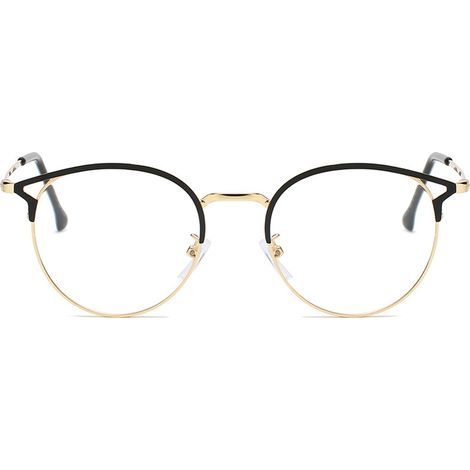 Lunettes Anti-Fatigue Optiques pour Ordinateur et Gaming à Monture Demi-Cercle et Oreilles de Chat Photochromiques Bloqueuses de Lumière Bleue  3 Couleurs (Gold/Silver/Black) (1/5)