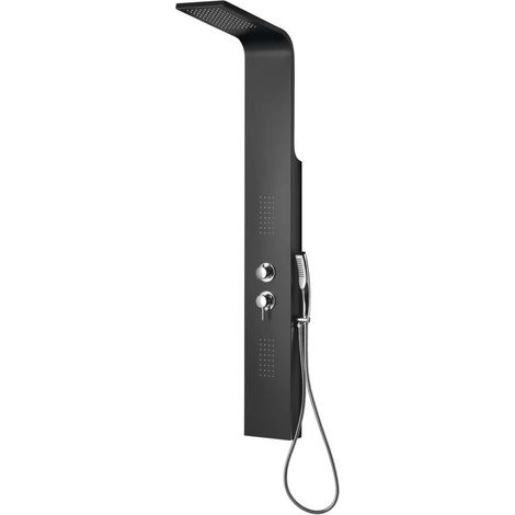 Sapho Docce - Pannello doccia Jacob con miscelatore, 200x1500 mm, nero opaco WN683