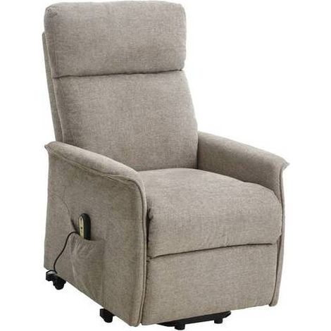 POLTRONA RECLINER RELAX ALZAPERSONA TESSUTO BEIGE