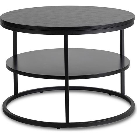 Couchtisch mit Ablage, 70 cm, Schwarz, Modern (1/5)
