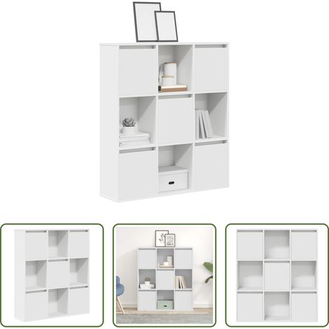 Bücherregal Weiß - Bücherregal Weiß 89x24x101,5 cm Holzwerkstoff (1/5)