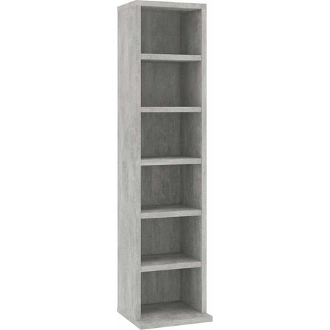 Maison Exclusive - Mobile Porta CD Grigio Cemento 21x20x88 cm in Legno Multistrato