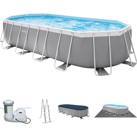 Intex Frame Pool 610 x 305 x 122 cm Komplettset Ovalpool mit Zubehör