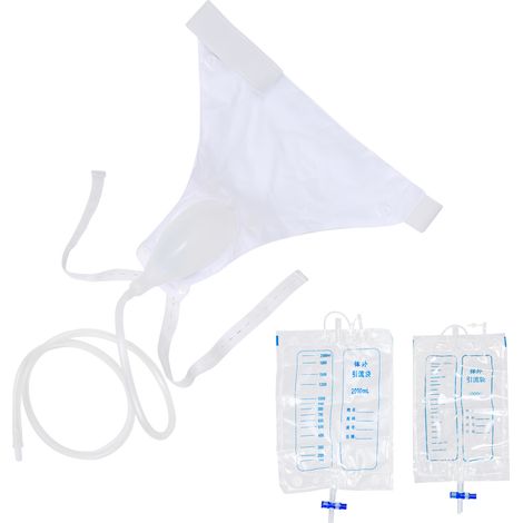Collecteur d'urine en silicone pour femmes âgées, cathéter portable pour la collecte d'urine, poche de drainage (1/5)