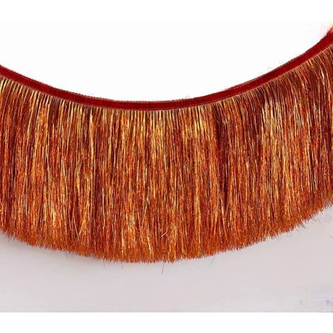 Guirlande En Feuille Métallique - 63 x 7,9 Pouces - Frange Épaisse - Décoration Murale Pour Mariage Fête Anniversaire Noël - Orange - 3 Pièces (1/4)