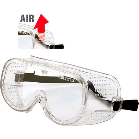 Lunettes de protection - COFRA - Casing 80173 - Polycarbonate incolore - Anti-rayures & anti-buée - Monture PVC souple