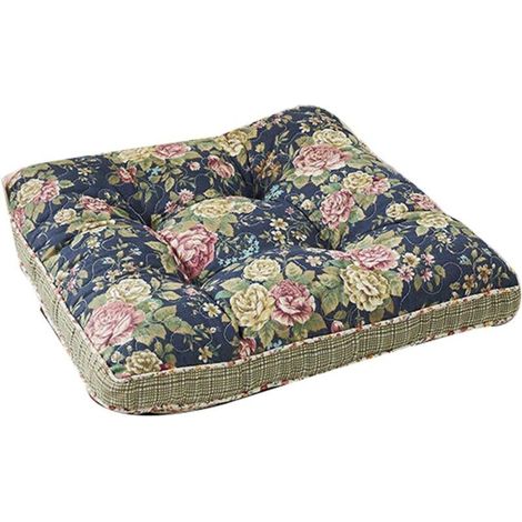 40405cm Set of 2 Cotton Cushions with Non-Slip Backing, Straps, Sponge Filling, Hand Washable, for Office and Home (1/5)
