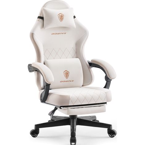 Fauteuil ergonomique massant XXL, repose-pieds, inclinable 90-135°, massage lombaire, charge 135 kg (1/5)