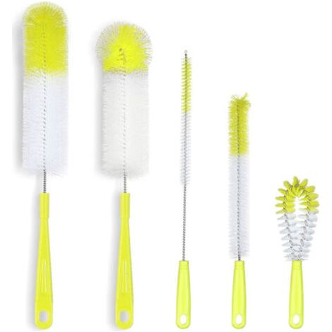 Pair Goupillon et brosse de nettoyage - 1 ensemble, flexible pour canettes bière tasses thé café - Multicolore