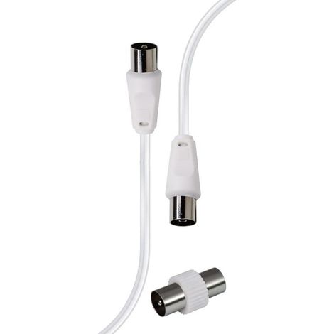 Ridem Cable de Antena M/F RDM CL105 5m Blanco Con Adaptador M/M