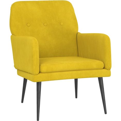 vidaXL Sessel Gelb 62x79x79 cm Samt