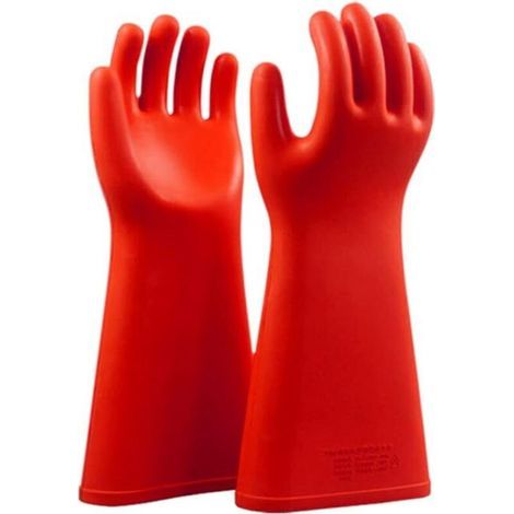 Gants isolants en caoutchouc pour électriciens, haute tension, étanches et isolants, pour monteurs de lignes électriques 12 kV kV. (1/5)