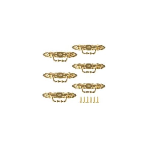 Pomelli e maniglie per mobili, 6 maniglie antiche per cassetti, maniglie antiche per mobili, per cassetti, armadi, comò per progetti fai da te - Crezuo (1/4)