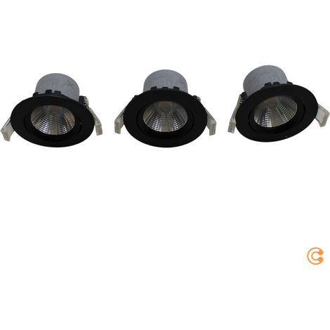 [NEUWERTIG] B-Ware Nordlux LED-Deckeneinbauspot Freemont Deckenlampe Deckenleuchte 3er Set schwarz (1/2)