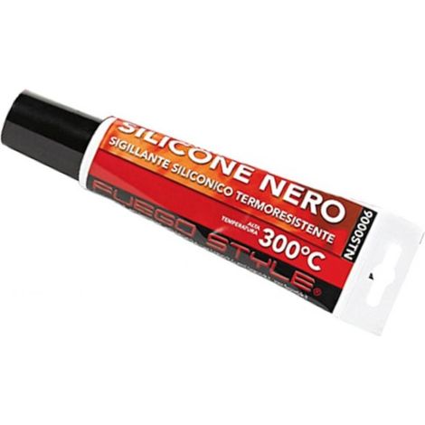 SILICONE NERO TERMORESISTENTE 150ml Stufe a pellet legna e Caminetti