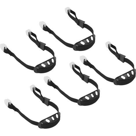 Casque Jugulaire, Jugulaire pour Casque, Jugulaires Universelle, avec Élastique Noir Et Mentonnière, Réglable, pour Casques De Protection Ou Casques, 5 Pièces, Noir (1/5)