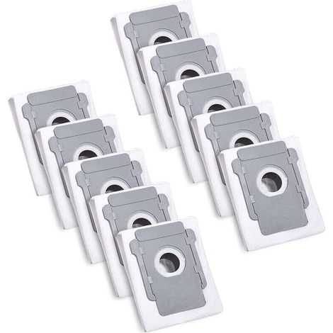 10 Sacs de rechange d&39aspirateur pour iRobot Roomba i7 i7+ i3 i3+ , XU,i4 i4+ i6 i6+ j7 j7+ i8 i8+S9 S9+ E5 E6 E7 Clean Base, Sac à Poussière d - KZQ (1/4)