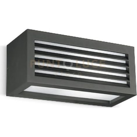 GES310- APPLIQUE 1 LUCE ATTACCO E27 IP4 COLORE GRIGIO ANTRACITE L.25XH.10,8CM