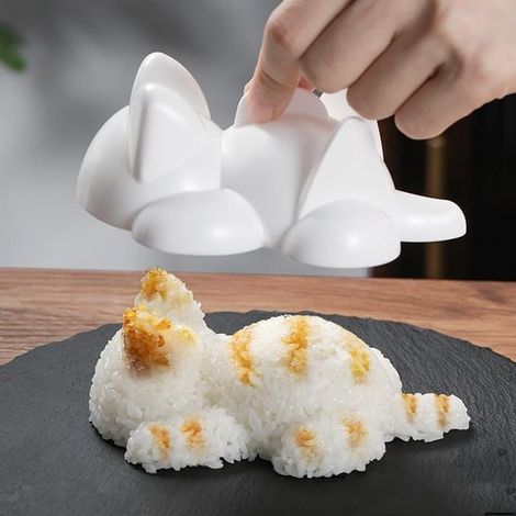 Figura de animal grande, con forma de bola de arroz adorable, producto divertido para loncheras bento, 200 g, envuelto individualmente (1/4)