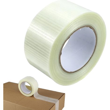 Ruban de Réparation Transparent Renforcé Fibre de Verre 8 cm x 20 m, Bande Adhésive Imperméable pour Tente, Auvent, Bâche, Toile, Cuir, Voile, Bateau, Parapluie et Surfaces Endommagées (1/3)