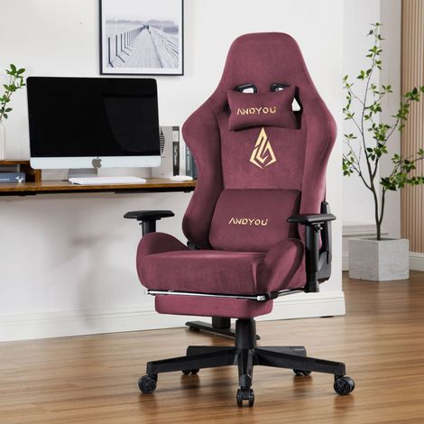 Sedia gaming, ergonomica, 70 x 70 x 135 cm, rosso (1/5)