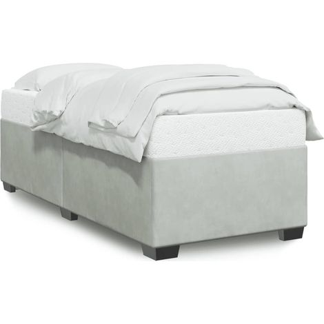 Maison Exclusive - Giroletto senza Materasso Grigio Chiaro 90x200 cm Velluto (1/5)
