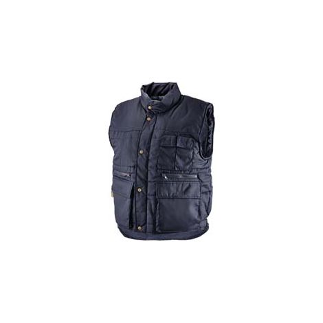 GILET IMBOTTITO IN POLIESTERE/COTONE BLU  tg.L
