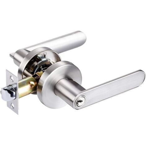 BUNTHAUS PA Qrity Serrure de Poignée de Levier de Porte, Alliage D'aluminium Poignée Porte pour L'utilisation de La Chambre, Vestiaire, Salle de Rangement et Bureau (1/4)