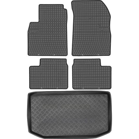 Juego de alfombrillas de goma para coche y maletero para Nissan Micra IV K13 Hatchback (2010-2013). (1/5)