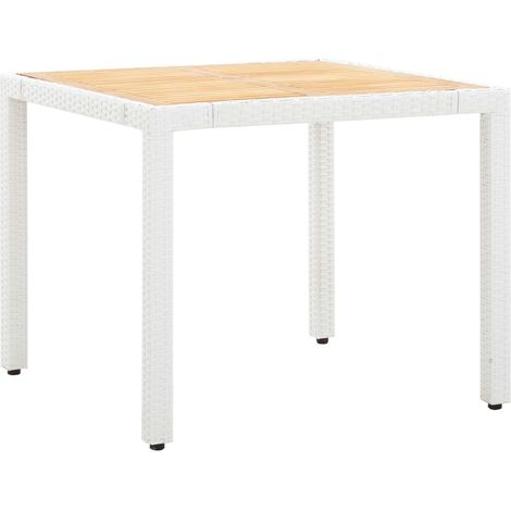 Salon de jardin 5 pcs Mobilier de jardin résine tressée blanc (1/5)