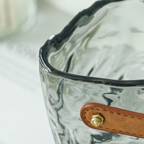 Vase en forme de sac à main, vase en verre de couleur originale, vase en verre pour aquarium, vase fait main (1/5)