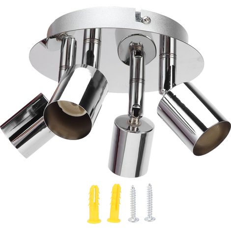 Support de Lampe GU4 4 Têtes Lumière Plafond Réglable pour Cuisine Chambre 85‑265V