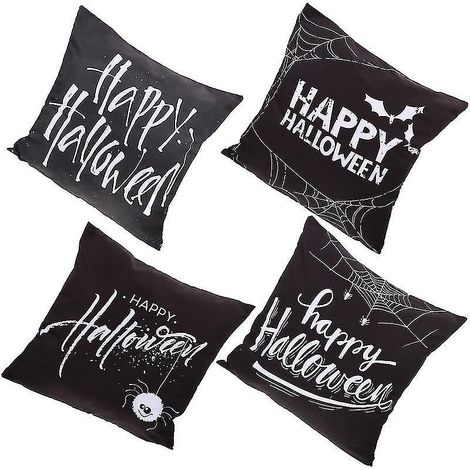 4 Kissenbezüge für Halloween-Dekorationen