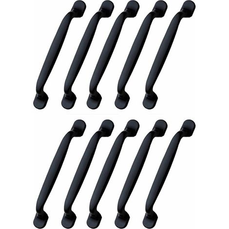 DEESSE SHOP - 10 pièces noir armoire poignées tiroir chambre meubles trou de traction entraxe 96mm (1/5)