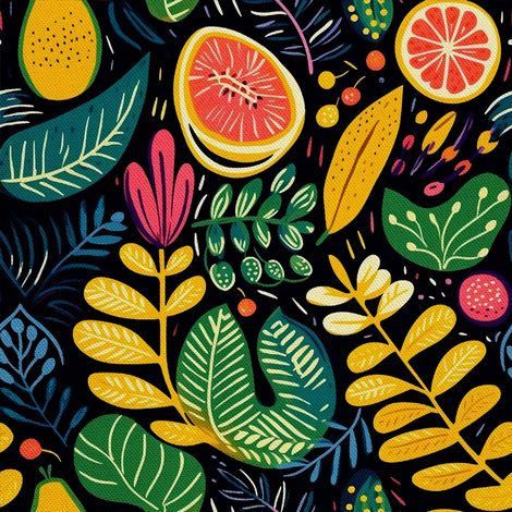 Tela decorativa para exteriores Oxford - Motivo frutal DX6067 (1/5)