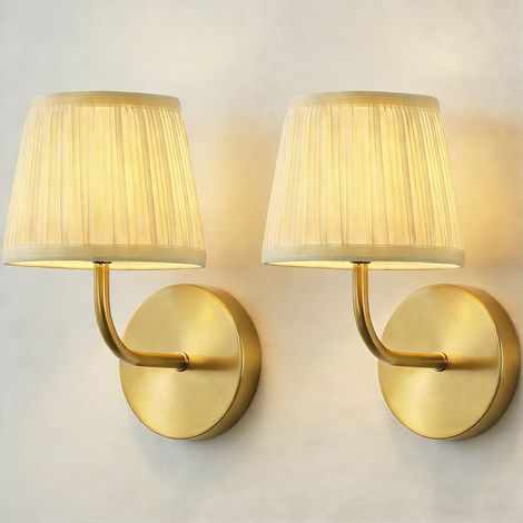 2Candeeiros de parede em tecido para cabeceira, 15x24cm, metal contemporâneo, candeeiro não incluído, para sala, quarto, corredor (1/5)