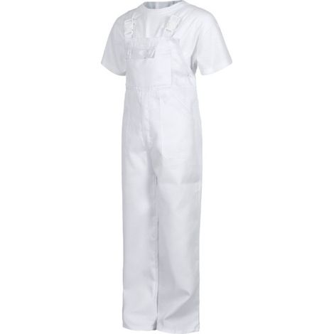 Peto infantil con media espalda cubierta y elásticos en la espalda WORKTEAM B2701 16 Blanco